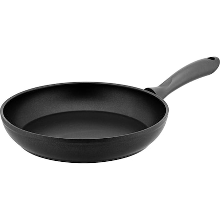 Ybm Home 10 in. Dia. Hascevher Aluminum Non Stick Frying Pan, Black hfg10