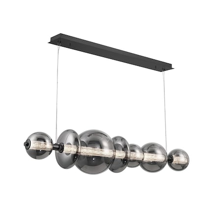 Euf Atomo, Chandelier, 3-Light, 56", Matte Black, Smoked Glass 46772-060