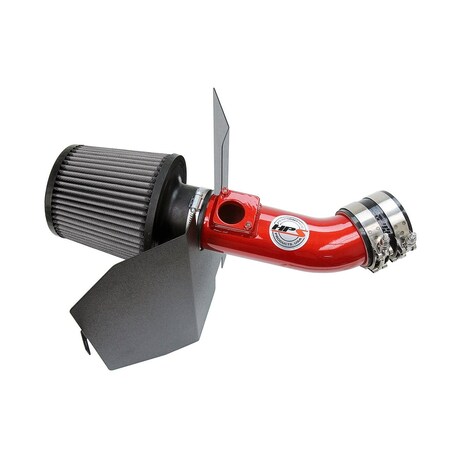 Hps Performance Air Intake Kit with Heat Shield, Red,  827-606R