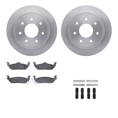 Dynamic Friction Co DFC Brake Rotor with 5000 Brake Pads and Hardware Kit 6512-99562