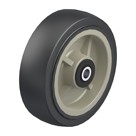 Pegasus Wheel, Gray Urethn, 8" x 2", Roller Brg P-UP-080X020/050R