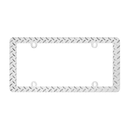 Cruiser Accessories 30830 Diamond Plate License Plate Frame; Chrome 30830