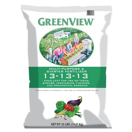 Greenview Fruits/Vegetables 13-13-13 Fertilizer 33 lb 22-00566