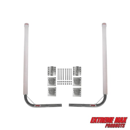 Extreme Max 3005.2175 Post Trailer Guide-On - 45", Zinc-Plated Uprights with Zinc-Plated Hardware 3005.2175