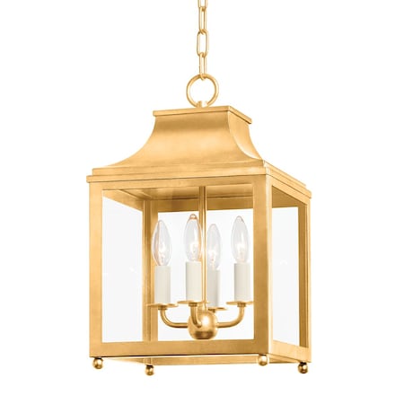 Mitzi Leigh 4 Light Pendant 7.25 In. Vintage Gold Leaf H259704S-VGL