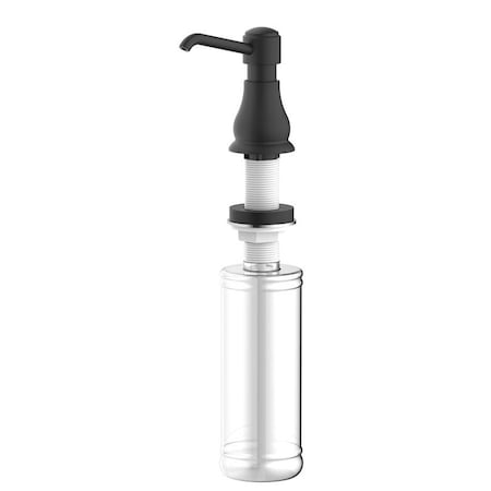 Boston Harbor Soap Dispenser, 11 oz Capacity, PE, Matte Black, Matte Black, Press, Top mounted Mounting TOBI22040003BL
