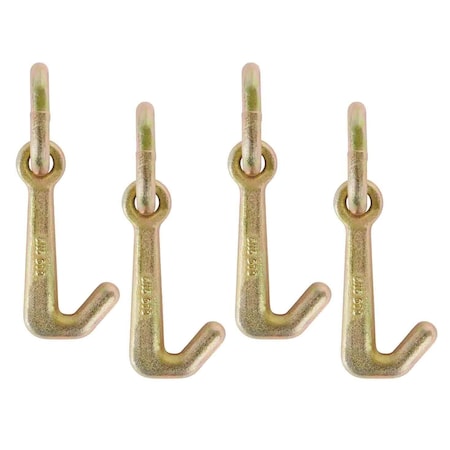Mytee Products 5/16 in Mini J Hook G70 w/ Oblong Link, 5400 lbs WLL, 4PK MJHookx4