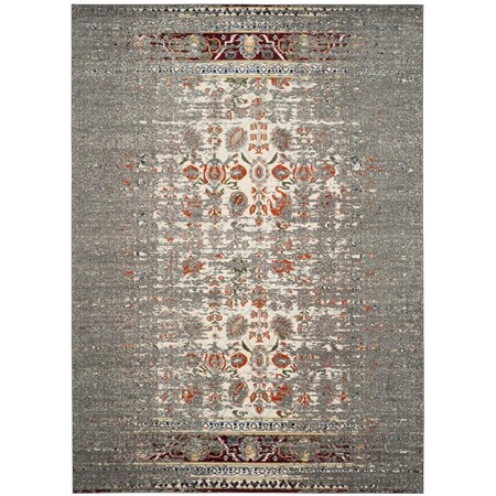 Safavieh Monaco Power Loomed Rectangle RugGrey & Ivory 8 x 10 ft. MNC208T-810