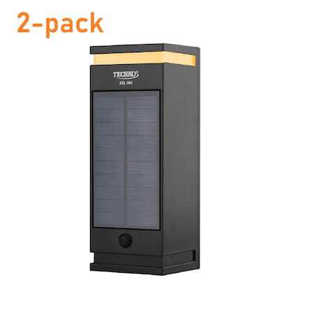 Techko Solar Wall Light Single Direction , 2PK SSL-304-1 (2-pack)
