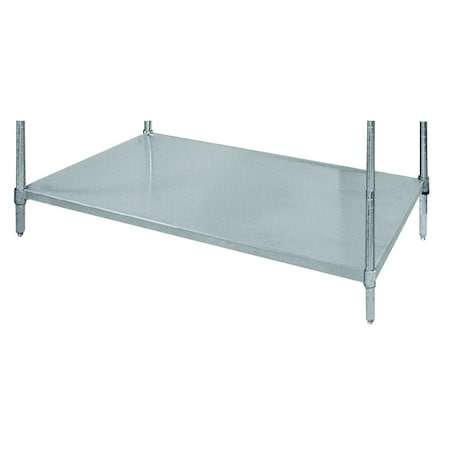 Advance Tabco Shelving, solid, 18 in. wide, 42 in. long, stainless steel, plastic split sleeves included SH-1842