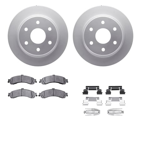 Dynamic Friction Co DFC GEOSPEC Coated Rotor- Heavy Duty Brake Pad includes Hardware 4412-48018