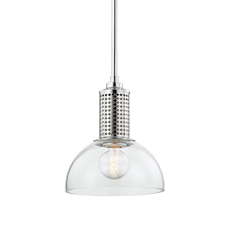 Hudson Valley Lighting Halcyon 1 Light Pendant 10 In. Polished Nickel 7210-PN