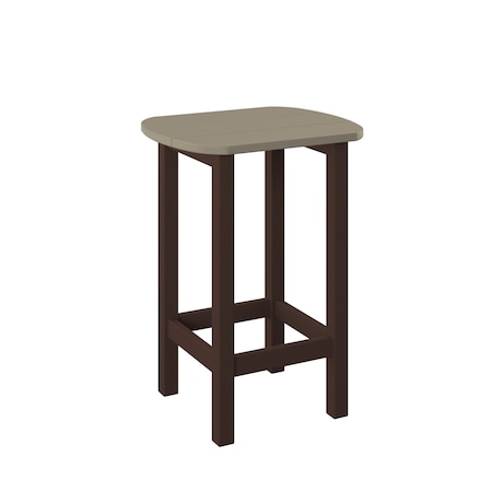 Polybird BALCONY END TABLE.     WEATHERWOOD AND TUDOR BROWN POLYBIRD P50