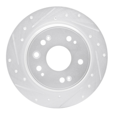 Dynamic Friction Co DFC Brake Rotor - Drilled and Slotted - Silver 631-59046L