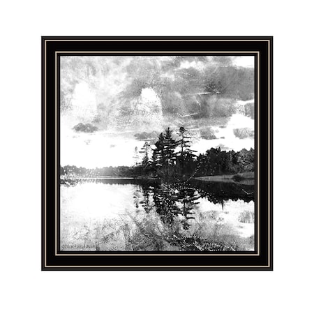 Homeroots Lakeside Pines Black Framed Print Wall Art 529601