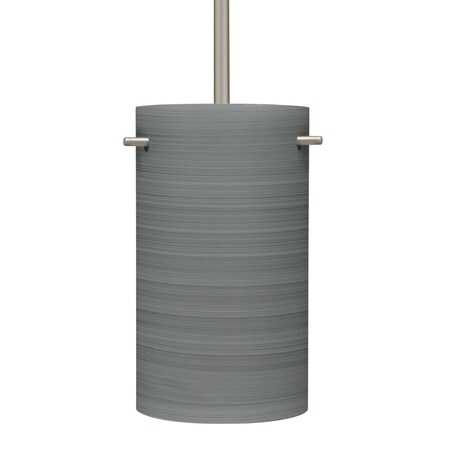 Besa Lighting Besa Tamburo 5 Stem Pendant, Titan, Satin Nickel Finish, 1x 100W MAX E26 Base 1TT-4005TN-SN