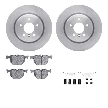 Dynamic Friction Co DFC Rotors with EURO 5000 Ceramic Brake Pads includes Hardware 6612-31271