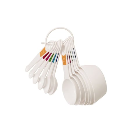 Farberware Measuring Spoon and Cup Set Plastic White White 5216060