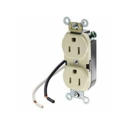 Leviton Leaded Dup 15A 125V Self-Gr Ivr 5040-CI
