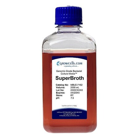 Growcells SuperBroth Media , 6 x 2L MBLE-7162-6