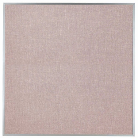 Aarco Designer ''Quartz'' Fabric Bulletin Board w/ a Clear Satin Anodized Aluminum Frame, 48''Hx48''W DF4848005