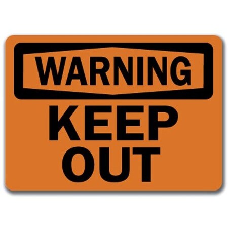 Signmission Safety Sign, 14 in Height, Plastic, Keep Out WS-Keep Out