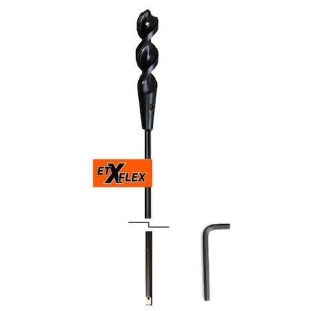 Eagle Tool Us Dirt Auger, 1" head with 72" shank ETD10072 X FLEX