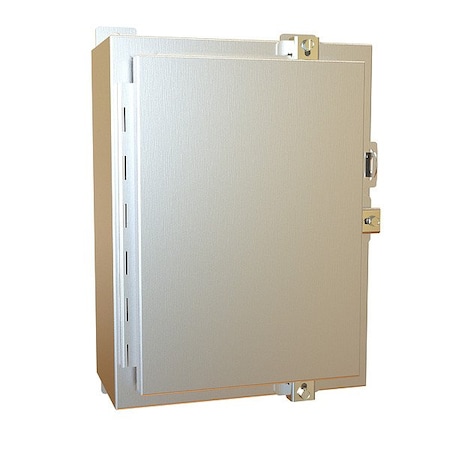 Hammond Clamps Electrical Enclosure, 16 in H, 6 in D, 12 in W, 12, 13, 3R, 4, 4X, Stainless Steel 1418N4SSB6