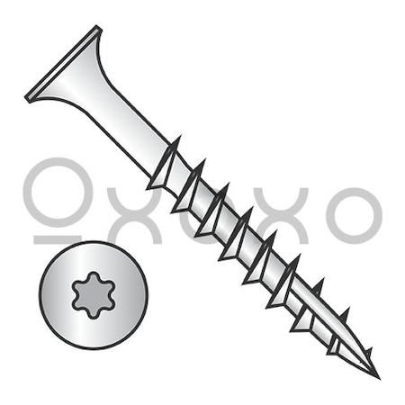 Oxoxo 8X3 Bugle 6 Lobe Drive Coarse Thread Type 17 Point Deck Screw 18-8 Stainless Steel, 1000PK 635754