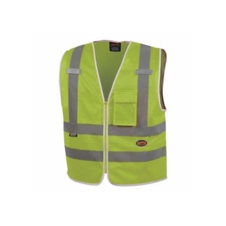 Pioneer 6853U/6854U Mesh Multi-Pocket Safety Vest, Medium, Green 852-V1025260U-M