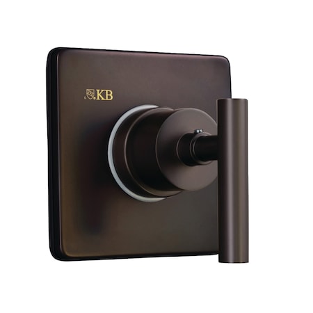 Kingston Brass Single-Handle Three-Way Diverter Valve with Square Trim Kit, Oil Rubbed Bronze KS3045CML