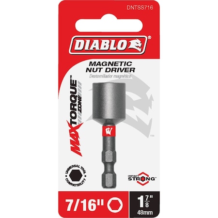 Diablo 7/16'' x 1-7/8'' Magnetic Impact Nutdriver DNTSS716