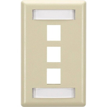 Black Box Gigastation2 Wallplate, 3-Port Single-Ga WPT466