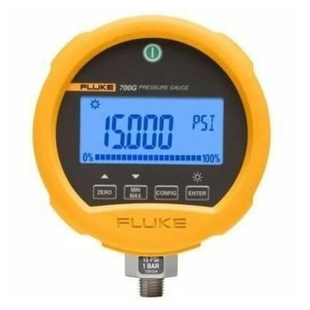 Fluke Digital Test Compound Gauge, -14 to 0 to 5000 psi, 3 3/4 in Dial, 1/4 in NPT, Bottom Location FLUKE-700G30