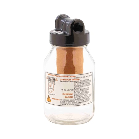 Gast Air Line Filter, 32 oz Bowl, 1/2 in NPT, AA800C AA800C