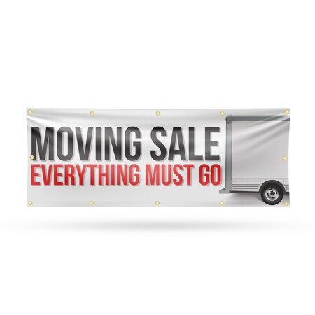 Signmission Moving Sale Everything Must Go, 48 Inch x 120 Inch, Vinyl Banner B-120-30743