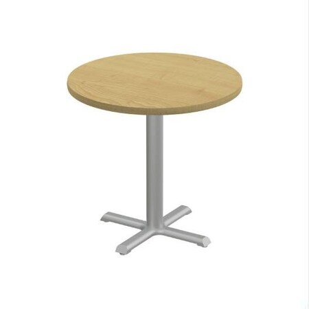 Correll Round Cafe Table, 30 in W, 30 in L, 29 in H, Particleboard Top, Fusion Maple SXT30R-16-98-16