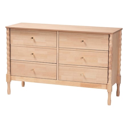 Baxton Studio Laurent Dresser, 6-Drawer Bedroom Organizer 266-14566-ZORO