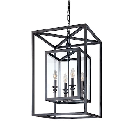 Troy Lighting Morgan 4 Light Lantern 16 In. Matte Black F9994-MB