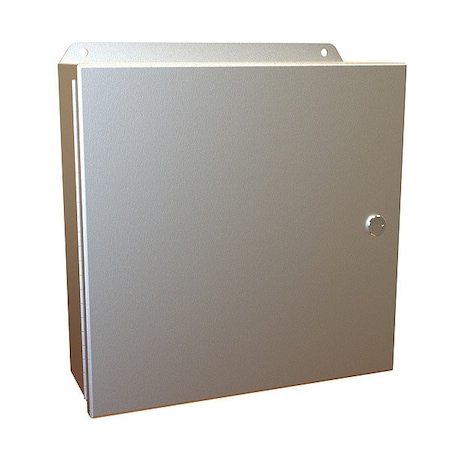 Hammond Latches Electrical Enclosure, 12 in H, 4 in D, 12 in W, 12, 13, 3R, 4, 4X, Aluminum EJ12124AL