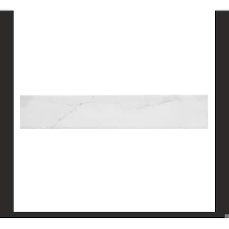 Andova Tiles SAMPLE-Porlan Tulane White 3-in. x 17-in. Subway Marble Look Matte Porcelain Wall & Floor Tile SAM-ANDPOR1256