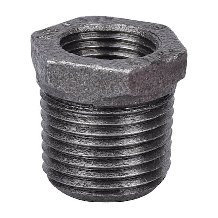 Prosource Pipe Bushing, 1/2 x 3/8 in, MIP x FIP, Malleable Iron, SCH 40 Schedule, 300 psi Pressure 35-1/2X3/8B