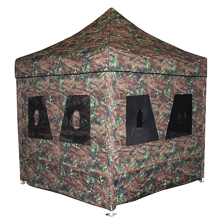 King Canopy 2 in 1 Hunting Blind & Instant Pop Up Tent 8ftx8ft, 1in Aluminum Frame, Camouflage HB8X8