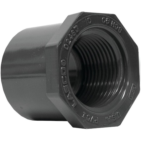 Genova LASCO 838131BC Reducing Bushing, 1 x 34 in, Spigot x FIP, PVC, SCH 80 Schedule 838131-BC