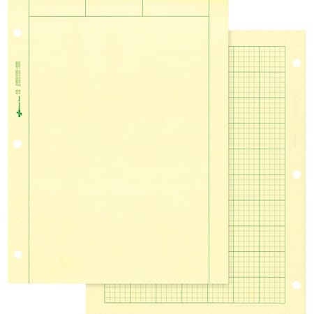 Rediform National Computation Pad, 8-1/2" x 11", Quad Ruled, Green, 100 Sheets/Pad 42382