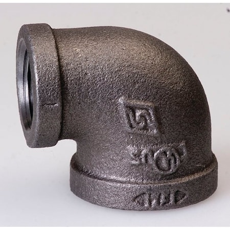 Prosource Reducing Pipe Elbow, 1-1/4 x 1 in, FIP, 90 deg Angle, Malleable Iron, SCH 40 Schedule B90R 32X25