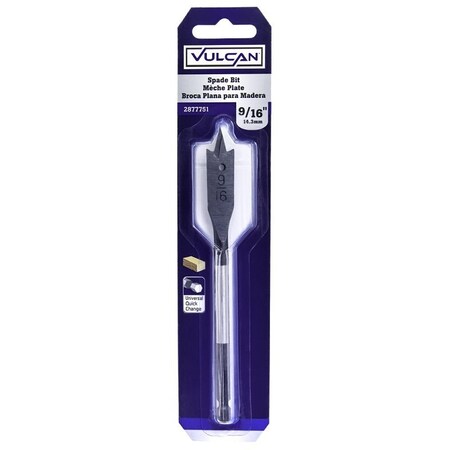 Vulcan 277661OR Spade Drill Bit, 9/16 in Dia, Hex Shank PTA250404/277661O
