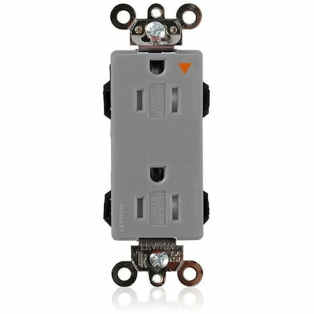 Leviton Straight Blade Receptacle, 5-15R, 15 A, 125V AC, Surface Mount, Isolated Ground MT162-IGG