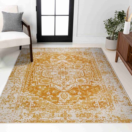 Jonathan Y Audrey Bohemian Ornate Medallion Orange/White 8 ft. x 10 ft. Area Rug MDP209A-8