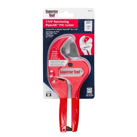 Superior Tool 1 5/16 in. Ratcheting Pipe Cutter Red 1 pc 37110